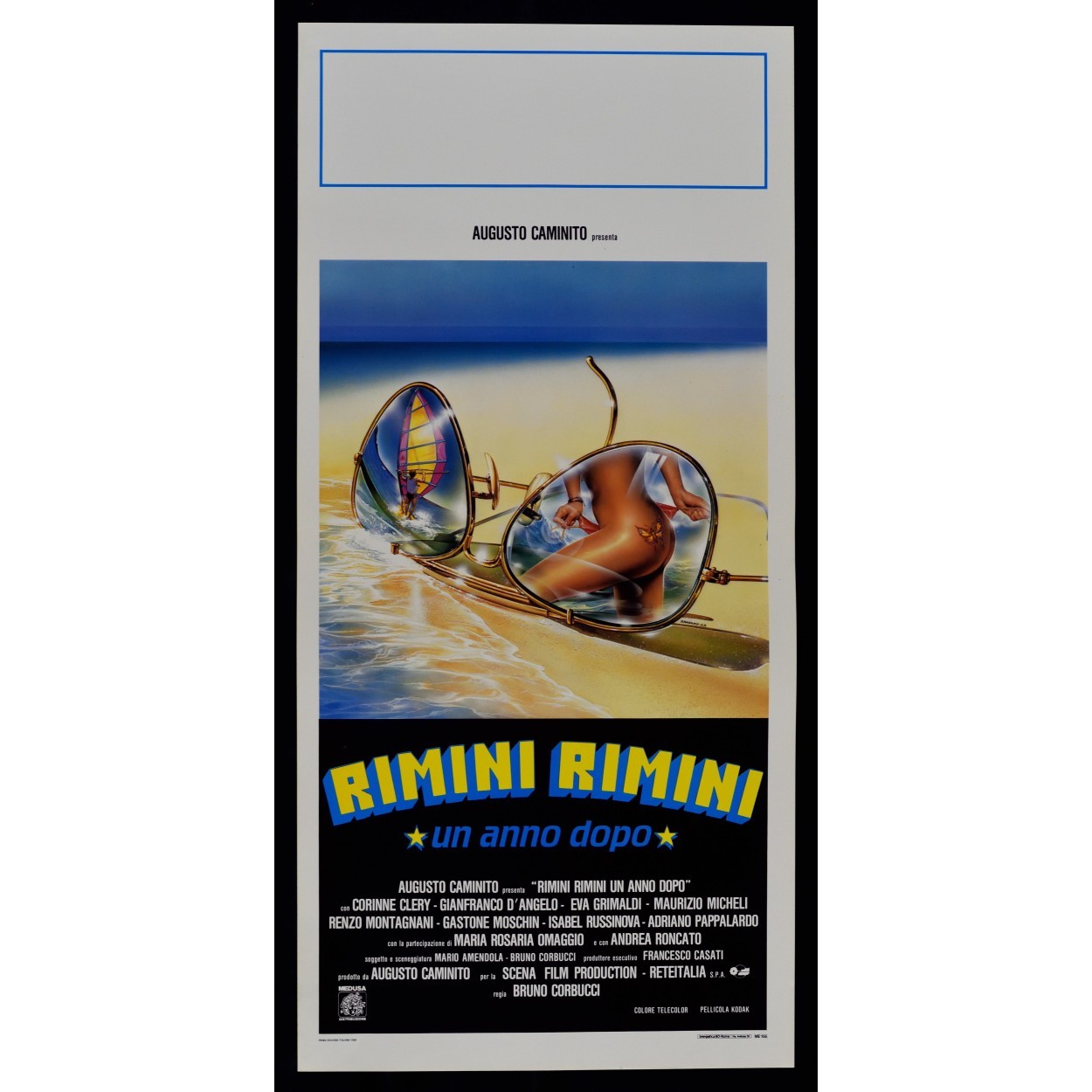 Locandina originale film Rimini Rimini - Un anno dopo (1988) - Regia di Bruno Corbucci, Giorgio Capitani