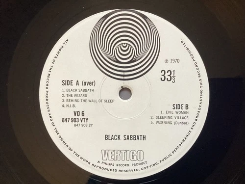 Black Sabbath - Same, UK Vertigo Swirl, 1st sleeve, Philips Records, *EX* audio!
