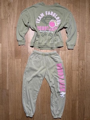 Y2K Bobby Jack Cotton Sweatsuit Two Piece Set Punk Vintage Loungewear Size S
