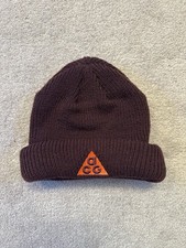 Nike ACG Beanie Burgundy Triangle Logo Outdoor Knit One Size Toque Cap