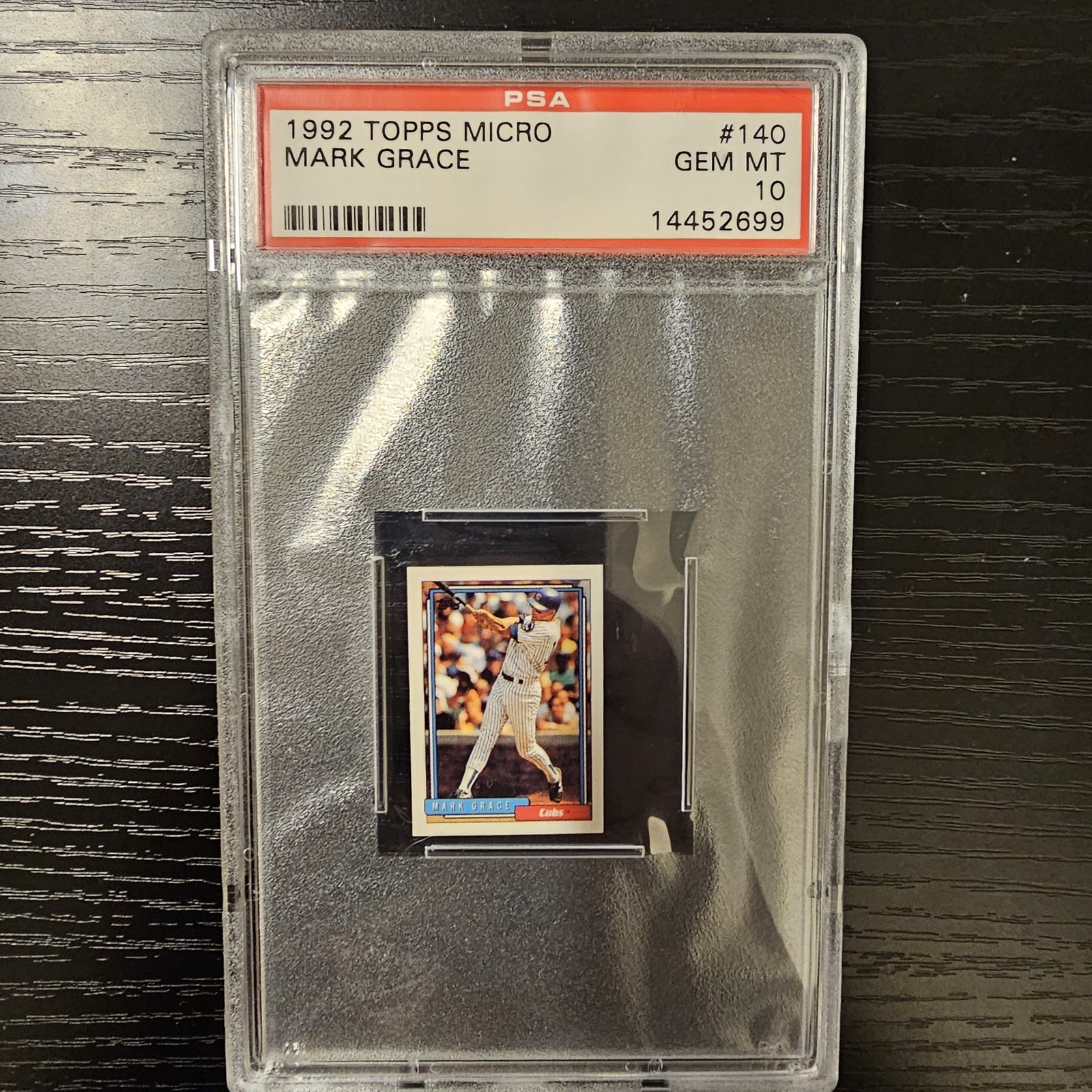 Mark Grace 1992 Topps Micro #140 PSA 10 Gem Mint Chicago Cubs