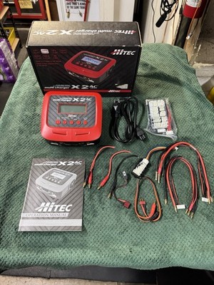 Hitec Multi Charger X2 AC Plus High Output Dual Charger 1-6 cell Red Version!!!!
