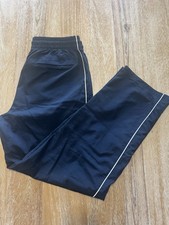 Vtg Nike Track Pants Mens Large Navy Windbreaker Lined Ankle Zip Y2K 341585-473