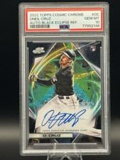 ONEIL CRUZ - 2022 Topps Cosmic Chrome BLACK ECLIPSE REFRACTOR ROOKIE AUTO /10