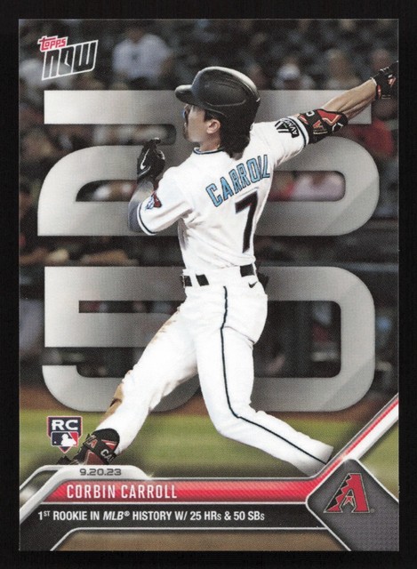 2023 Topps Now #898 Corbin Carroll RC 25 HRs/50 SBs Rookie Card QTY Available