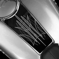 GREY WHITE PINSTRIPE | Tank Dash Panel Insert Fits Electra & Road Glide 98 - 07