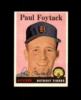 Paul Foytack Signed 1958 Topps Detroit Tigers Autograph