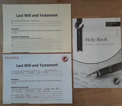 LAST WILL AND TESTAMENT KIT, 2025 VERY SIMPLE Edition, UK Legally valid 