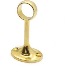 19MM Brass Plated Wardrobe Rail Fitting Standard Centre Support Tube Bracket