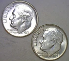 1958 1958 D Silver UNC BU Roosevelt Dime Ten Cent Coins