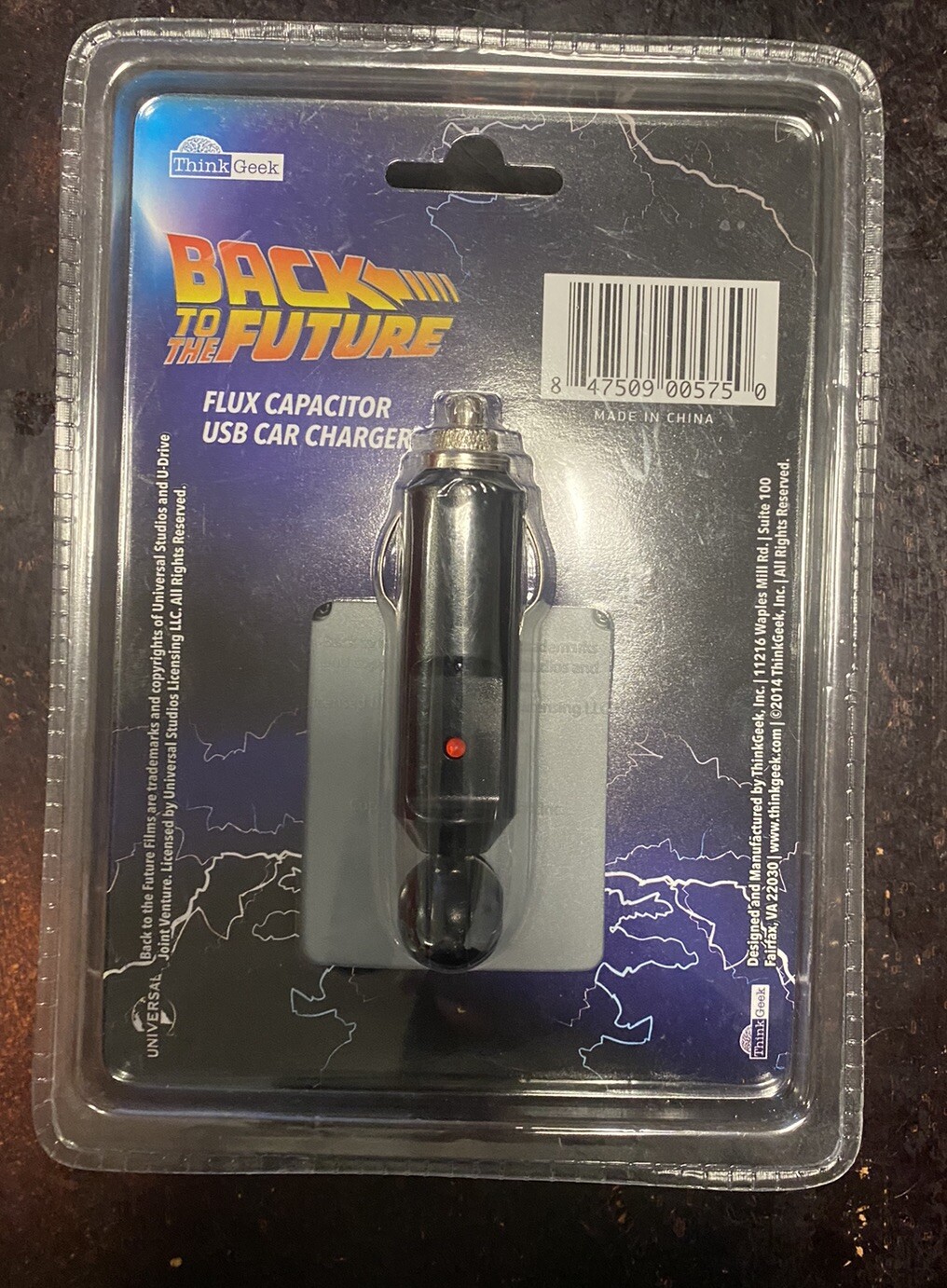 Back to the Future FLUX CAPACITOR USB Car Charger ThinkGeek NEW!! RARE