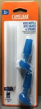 CamelBak Eddy Kids Bottle Bite Valves and Straws (2 pack) - Blue Model 12b