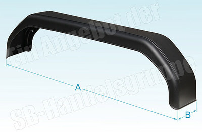 Tandem Kotflügel 240x1500mm Kunststoff Schutzblech für Pkw Anhänger 24 x 150 cm