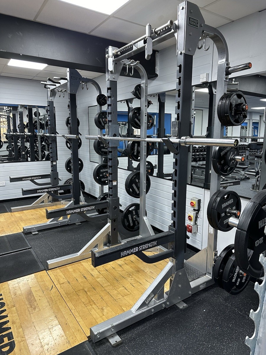 HAMMER STRENGTH HD HALF RACK COMMERCIAL GYM EQUIPMENT SILVER LIFE