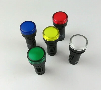 SCHRACK (ÖSTERREICH) Leuchtmelder 230V 24V | AC/DC LED 22mm | rot grün weiß blau gelb | Meldeleuchte