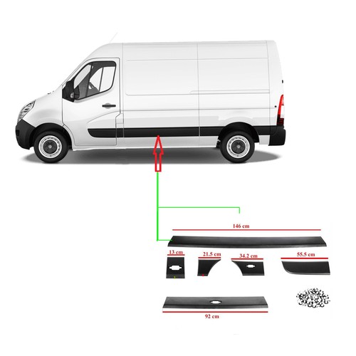 91165347 Drivers Right Side Centre Lower Panel Moulding Trim Vauxhall Vivaro