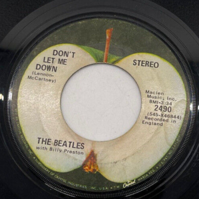 THE BEATLES Get Back/Don t Let Me Down a45 Apple 2490 US 1969 VG+ BX2