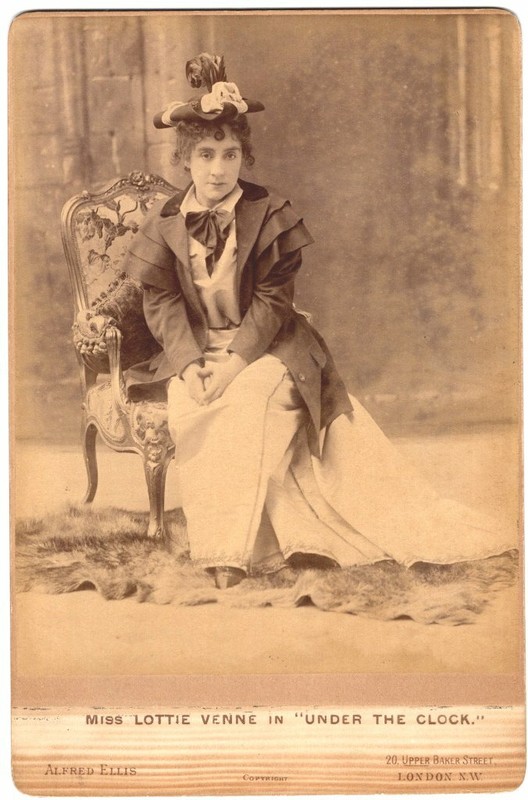 *FIRST SHERLOCK HOLMES PLAY 1893: RARE UNDER THE CLOCK ORIGINAL CABINET PHOTO*
