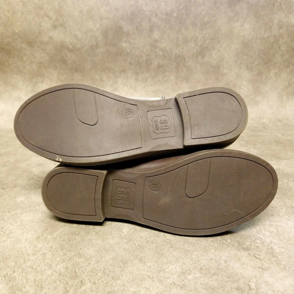 Botas de montar altas acolchadas marrón Route 66 Enid para mujer talla 6 Foto 3 de 4