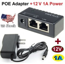 POE Injector Passive for IP Camera VoIP Phone Netwrok AP Device 5V-52V 12V-1A