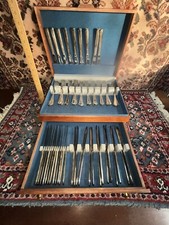 Victor S Co A1 Plus Overlay Vintage Silverware In Chest