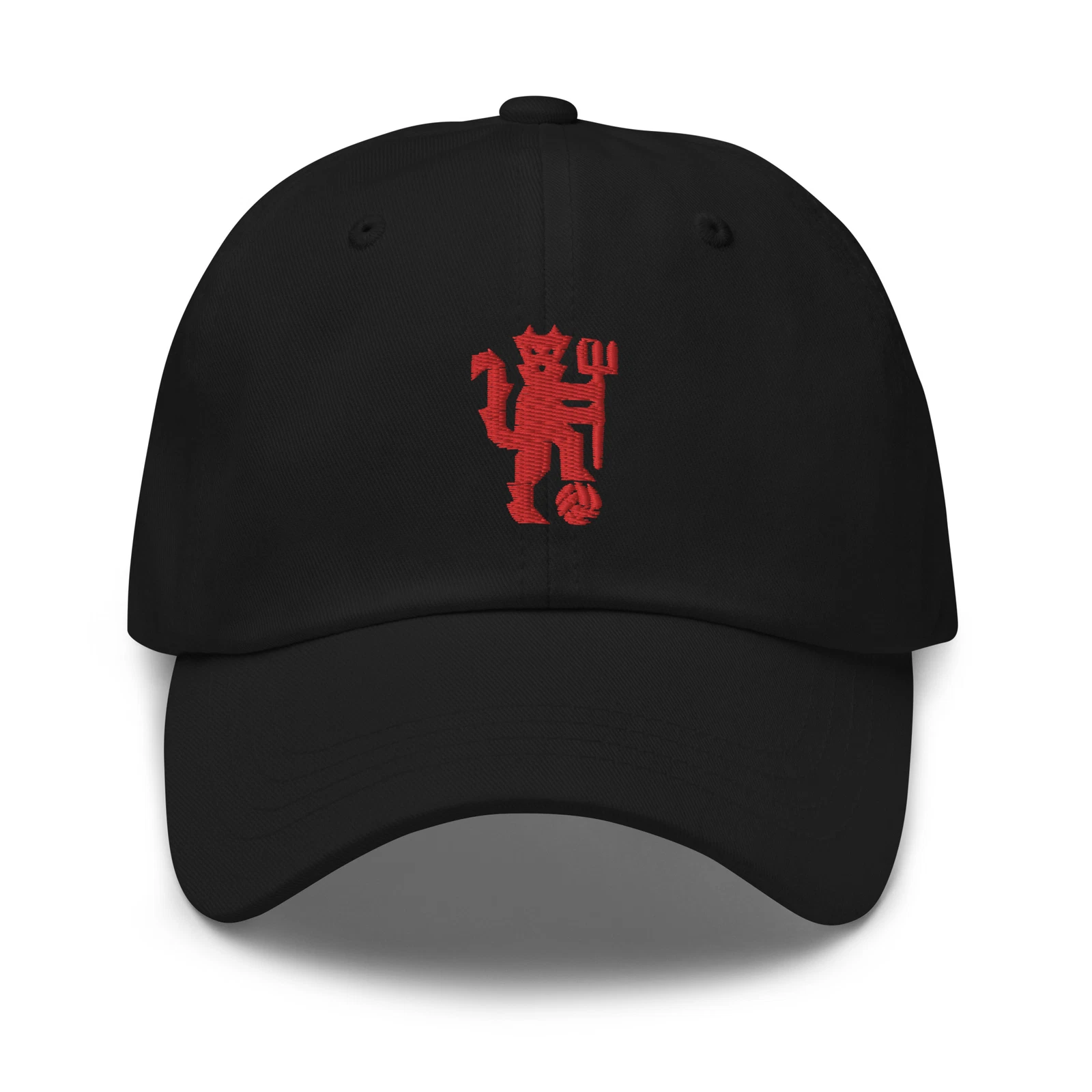 Red Devils of Manchester Minimalist Embroidered Dad Hat Soccer Football Cap
