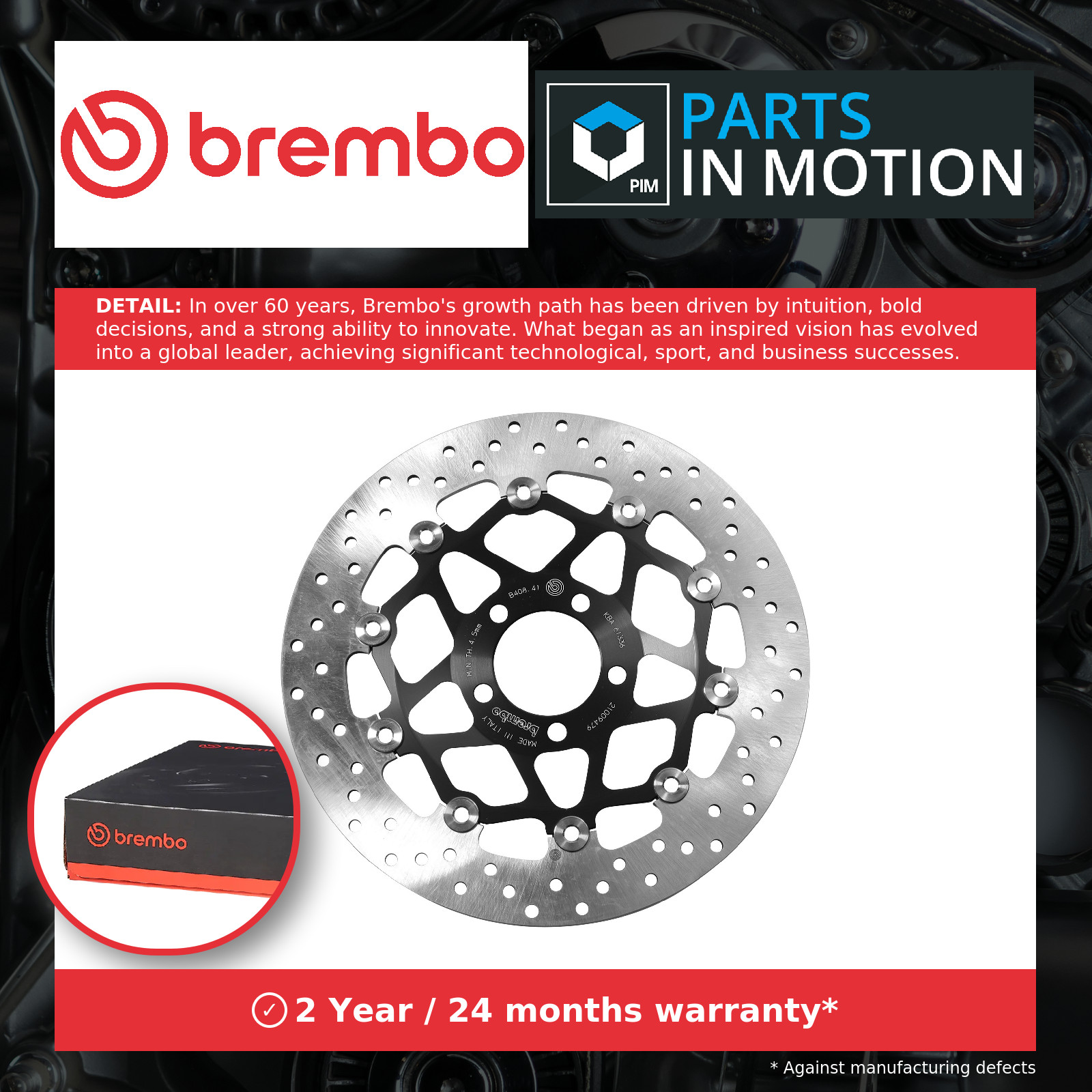 Motorcycle Brake Disc 78B40841 Brembo Genuine Top Quality Guaranteed New