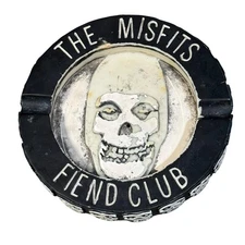 Vintage Misfits Fiend Club Ashtray 2004 Skull Logo C&D Visionary Crimson Ghost