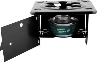 Portable Folding Camping Stove   Steel Cooking Stove, Black