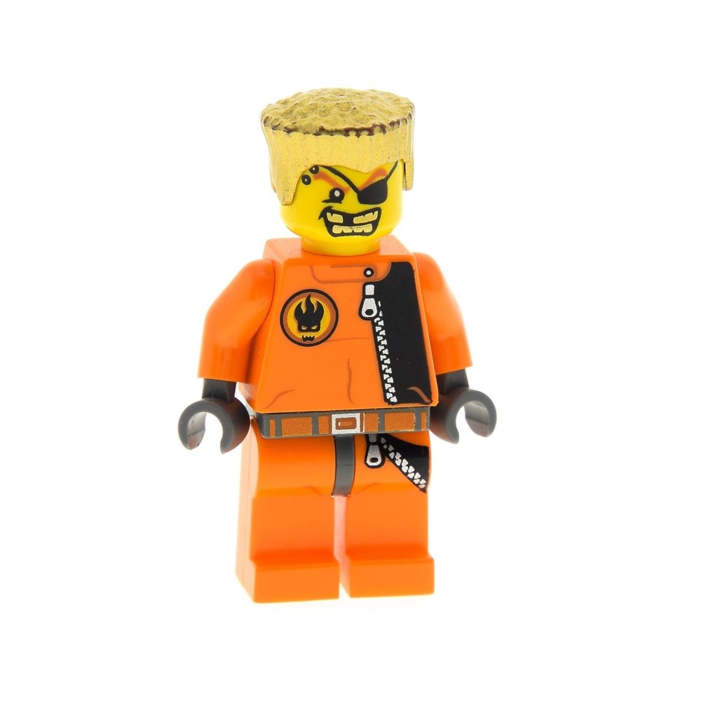 1X Lego Minifigure Agents Gold Tooth Orange Tooth Hair Gold 8967 8630 AGT007