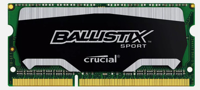 Crucial Ballistix Sport 8GB (2 x 4gb) DDR3 1600 MHz PC3-12800 Laptop RAM Memory