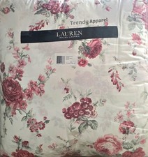 Ralph Lauren Sofia, Cotton Sateen, Reversible FULL/QUEEN Comforter Set, 3 Piece