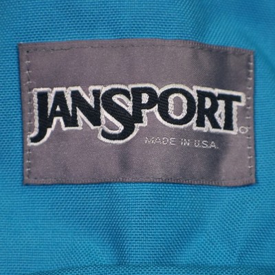 Vintage 90s JanSport Backpack Made in USA Blue Bag School Travel