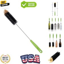 Long Bottle Brush, 17 in Bendable Cleaner Brushes for Cleaning Neck Beer Bott...