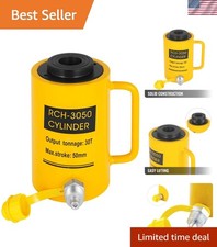 30t Hydraulic Ram Cylinder With Smooth Surface & Quick Connect For Safe Lifting