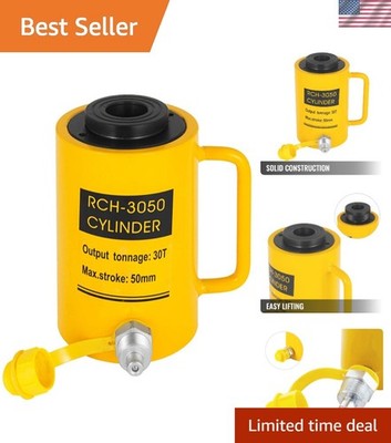 30T Hydraulic Ram Cylinder with Smooth Surface & Quick Connect for Safe Lifting