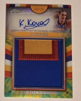 2024 Topps Chrome McDonald's Kate Koval Golden Patch Auto #/25 LSU Game Used