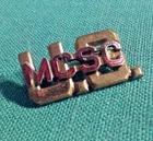 US WW2 Citadel South Carolina Military College MCSC Officer Collar Insignia rare