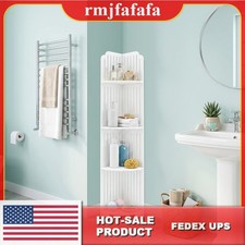 Multi-layer triangular storage rack for bathroom without drilling holes, white