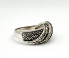 Vintage Sterling Silver Marcasite Ring Size 8.25