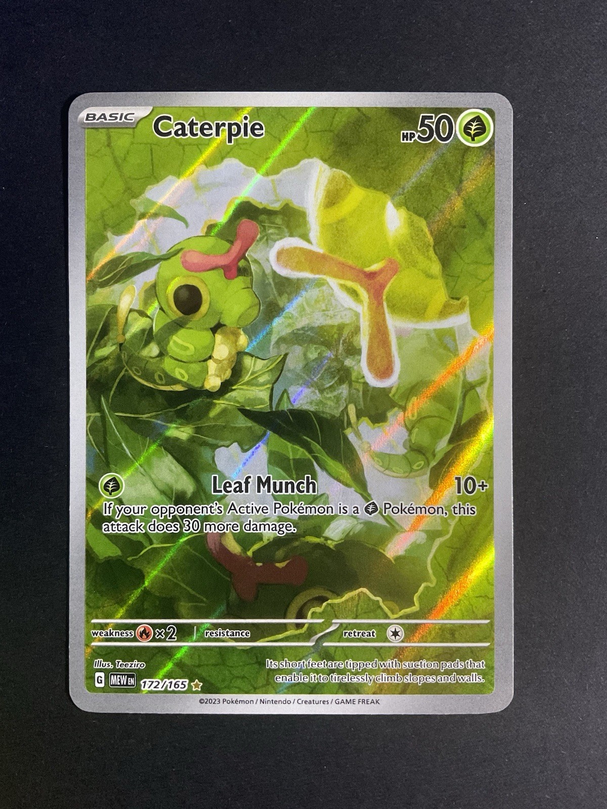 Caterpie 172/165 Illustration Rare 151 Pokemon Holo Lp