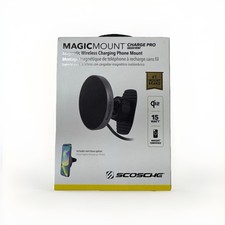 Brand New Scosche MagicMount Charge Pro Qi2 2-in-1 Vent/Dash Car Mount - Black