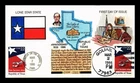 DR JIM STAMPS US COVER TEXAS SESQUICENTENNIAL FDC COLLINS GUNDEL HAND PAINTED