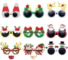 Christmas Sunglasses Funny Glitter Party Glasses Xmas Celebration Eyewear Hol...