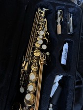 Lazaro LZR300SS Soprano Saxophone Hand Engraved Brass w/ Case Mouthpiece