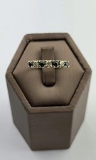 Onyx And Diamond 9ct Gold Ring Vintage And Hallmarked