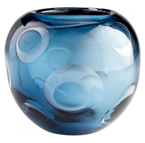 Blue Electra 7 Inch Tall Glass Vase - Picture 1 of 1