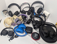 Lot of 17 Headsets Headphones Sony, Treblab, JLab, Wired/Wireless Sold As-Is
