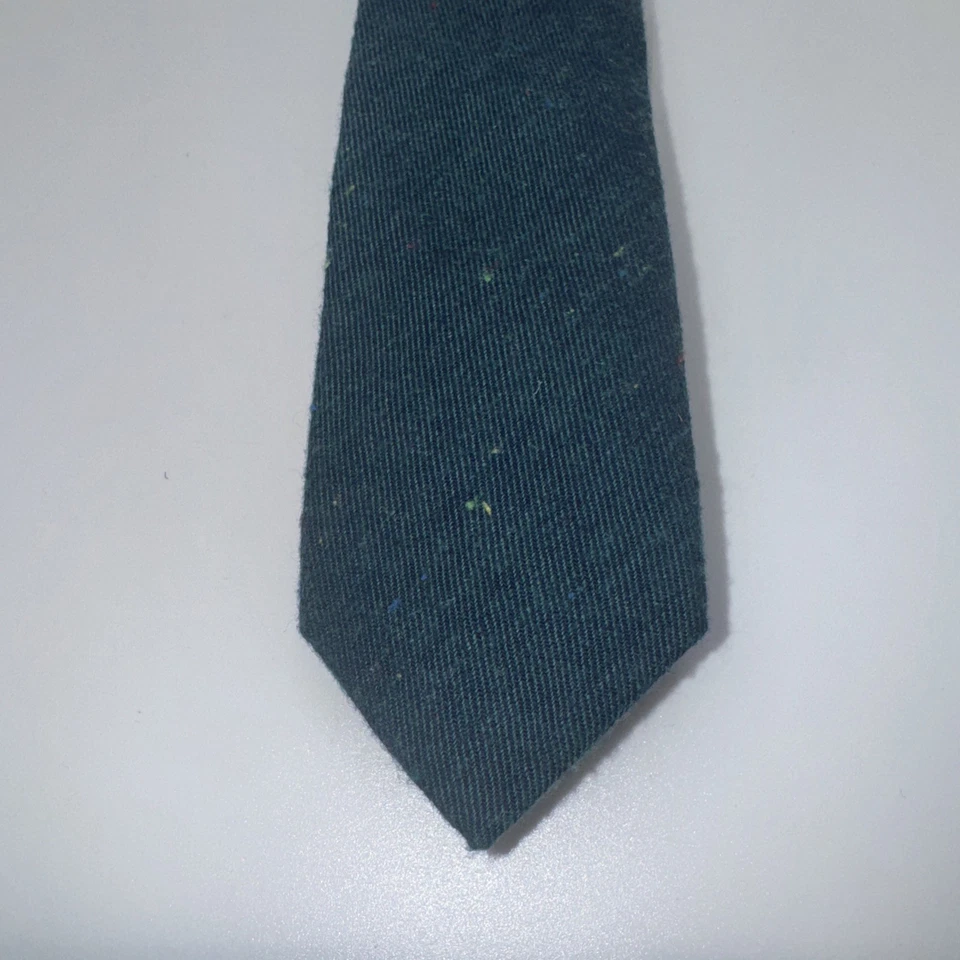 Corbata ajustada original Penguin 100 % algodón franela verde esmeralda NUEVA $55 Foto 2 de 4