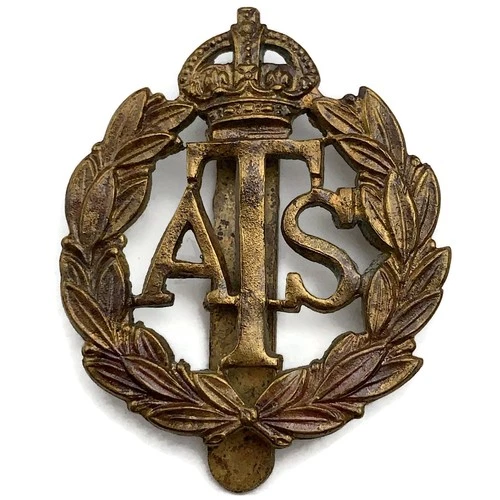 Original WW2 Auxiliary Territorial Service Corps ATS Cap Badge - Genuine British